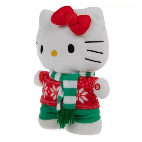 Nwt Musical Christmas Festive Hello Kitty Waddler Plush Toys 11" - Picture 1 of 6
